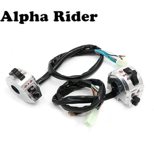 22mm 7/8" Universal Motorcycle Chrome Handle Bar Control Light Switch Indicator Cafe Racer