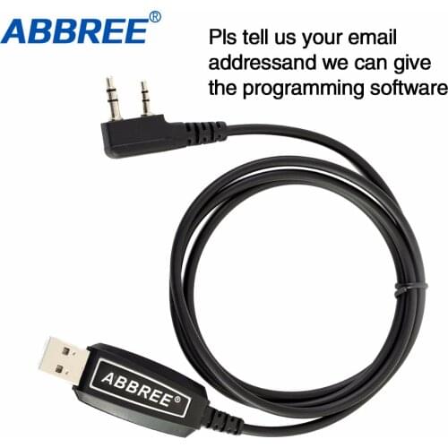 Abbree USB Programming Cable Win XP/Win7/Win8/Win10 for ABBREE AR-F1 AR-F2 AR-F6 AR-F8 AR-889G Walkie Talkie Handheld Radio
