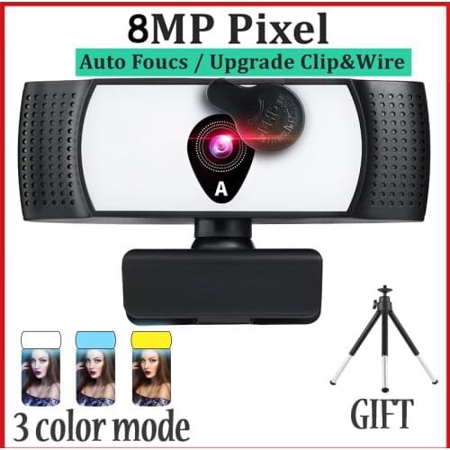 3 Color Mode Webcam 4K Video Autofocus Usb Conferentie Pc Laptop Desktop Kantoor Vergadering 1080P Web Cam with Microphone