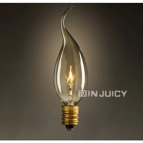 100PCS RH Loft E14 Vintage Edison bulb ball Lamp Light 40W Clear Glass Retro Bar Cafe Halogen For Crystal lamp