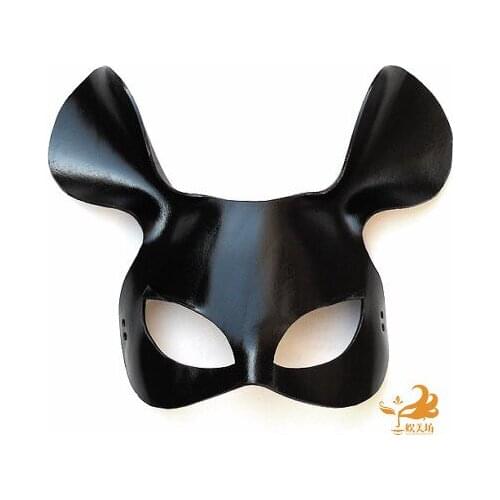 Funny Mouse Cosplay Masked Singer Mask Men Women Masquerade Cowhide Leather Halloween Party Half Face Masks