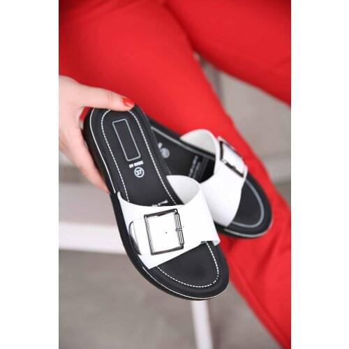 Womens Slippers Models Buckle Arched Slippers-55