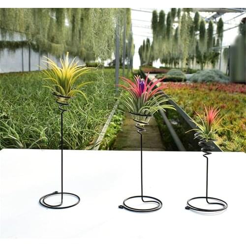 1/3PC Creative Black Iron Air Pineapple Base Plant Flower Pot Rack Holder Home Balcony Garden Decor Supplies Landscape Accessory