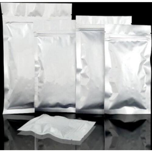 100pcs 13 sizes 6*8cm Small Sliver Self sealing Aluminum Foil Zipper bag Ziplock bags Zip lock packaging Packing food seed