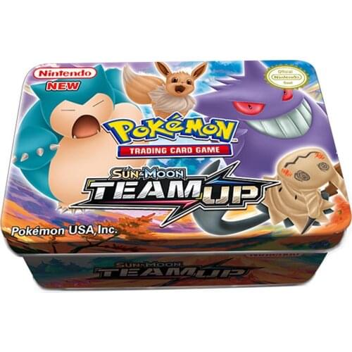 42PCS/BOX SUN&MOON TEAM UP GX MEGA Pokemon Shining Card Game Battle Carte Trading Cards Game Children Pokemons Toys for children