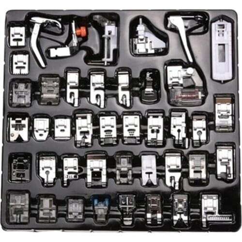 48Pcs Multi-function Domestic For Brother Singer Janom Sewing Machine Braiding Blind Stitch Darning Presser Foot Feet Kits