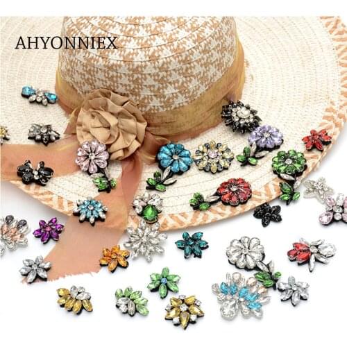 AHYONNIEX Rhinestones applique beads star flower patches for clothing sewing beading applique shoes bags decoration parches