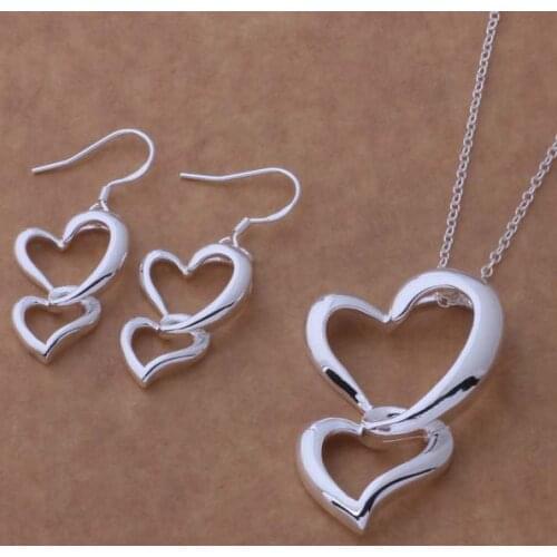 AS238 Hot sterling Jewelry Sets Earring 326 + Necklace 143 /ajmajata apzajhga silver color