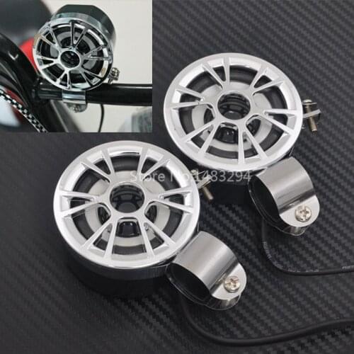 Motorcycles/Cars Handlebar Audio System FM Radio Speaker Stereo Fits For Harley Su zuki 12V Universal