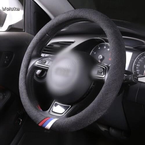 Car handles universal non-slip sweat-absorbent linen summer ice silk four seasons steering wheel cover CD50 Q02