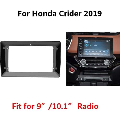 Car Radio Fascia for Honda Crider 2019 Big Screen 2 Din Auto Stereo Frame Kit Center Console Holder Bezel Faceplate Trim Mount