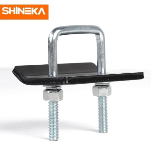 SHINEKA Car U-Bolt Heavy-Duty Anti-Rattle Stabilizer Hitch Tightener Lock Down Tow Clamp Suitable for All Hook Openings