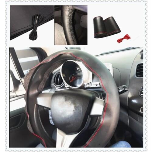 Auto parts steering wheel cover DIY38 cm fiber hand sewing for Subaru VIZIV-2 Hybrid Exiga Tribeca G4e B9 R1 Pleo Baja