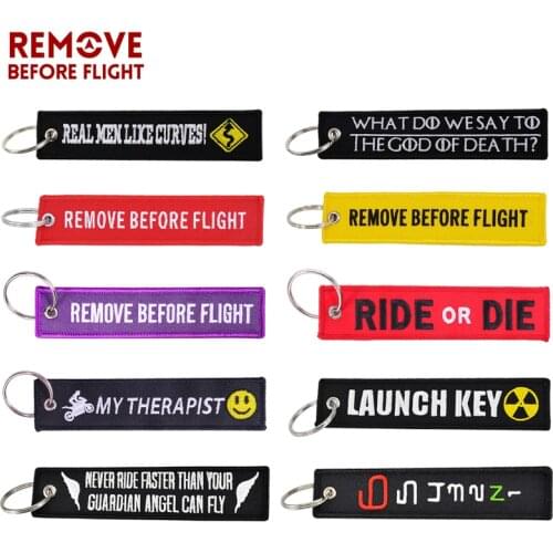 Motorcycle Car keychain Freedom key tag Embroidery yellow key chain key holder OEM key ring for Aviation Gifts Jewelry llavero