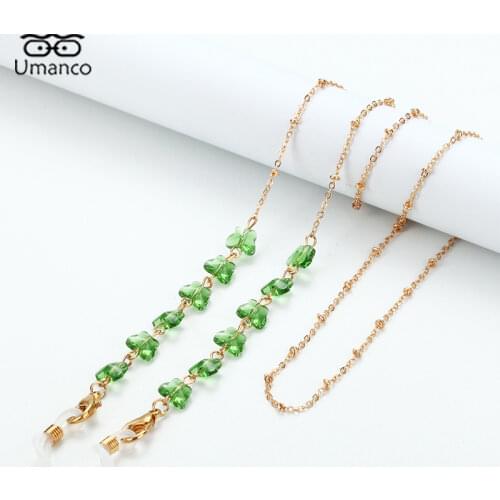 New Anti-slip Glasses Chain for Women Girls Colorful Crystal Butterfly Beads Mask Sunglasses Chains Eyeglasses Jewelry Gift