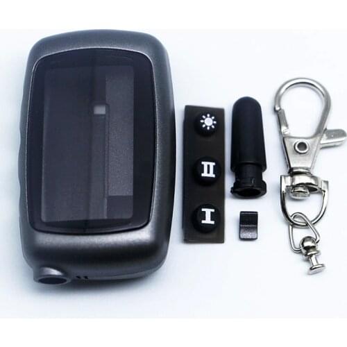 Free shipping A9 case keychain for russian version Starline A9 A8 A6 Case keychain LCD two way car alarm system remote control
