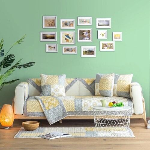 Nordic Washed Cotton Geometric Print Sofa Cover Cotton Slip-Resistant Sofa Towel Chair Covers Mats Living/Drawing Room L-Shaped