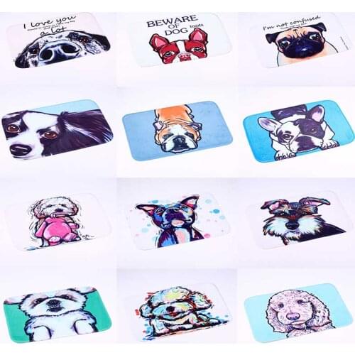 Dazzle Lovely Dog Design Floor Mat Entrance Doormat Rug Anti-slip Practical Thickened Bathroom Kitchen Carpet Home Decor 40*60cm