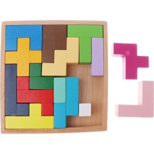 Kids Wooden Montessori Puzzle Toy Brain Teaser Jigsaw Puzzle Toy Gift
