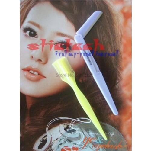 By dhl or ems 500set Eyebrow Shaping Tools Set Makeup Razor Combs