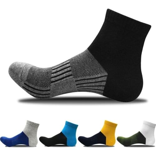 Cotton Sports Wear-resistant Breathable Mens Compression Socks Sole Loops Four Seasons Sweat-absorbent Male Basketball Socks