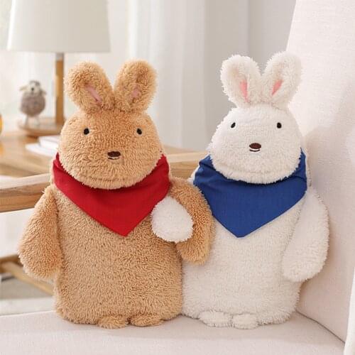 Cartoon Rabbit Hot Water Bottle Cover Explosion-proof Plush Fabrics Warm Water Bag Removable Washable Hot Water Bottle Covers