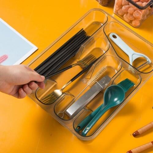 Utensil Tray Scratch-resistant High Durability Silverware Utensil Storage Tray Cutlery Drawer Organizer Divider for Kitchen