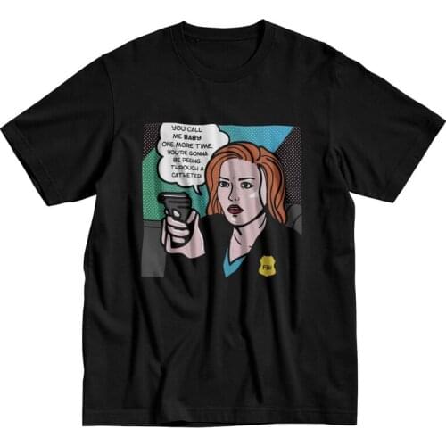 Mens The X Files T Shirt Short Sleeve Cotton Tshirt Unique T-shirt Designer I Want To Believe In Dana Scully Tee Tops Clothes