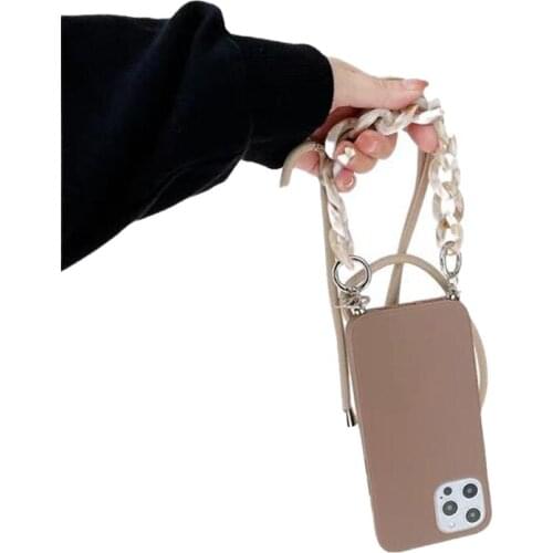 Inclined Lanyard for iPhone 11 Case Phone Covers Protective Cover IPhone Xr Phone Cases Creative Soft Case 11Pro 12 XS Max