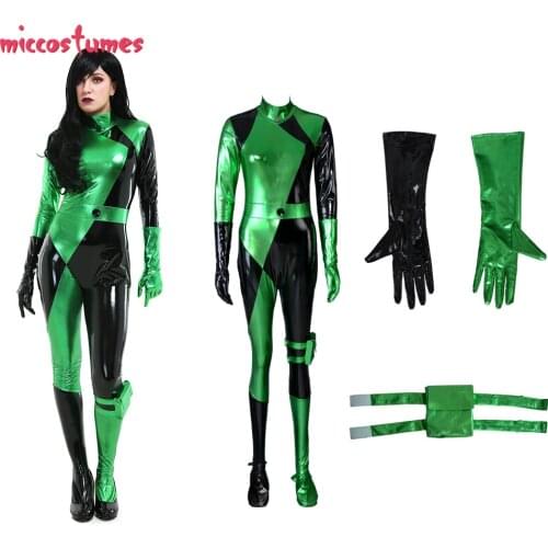 New Kim Possible Shego Bodysuit Jumpsuit Cosplay Costume