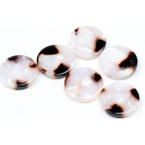 Leopard Print,Tortoise Shell Earring Charm,Acetate Acrylic Bead,Coin Shaped,Boho Jewelry,Earring Parts,Ohrringe finding-ACE211B