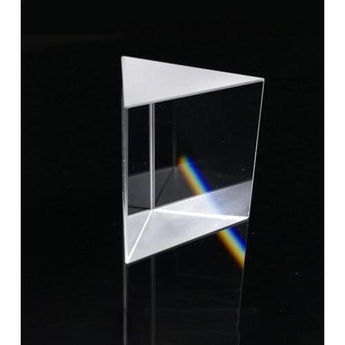 Optical Glass Triangular Prisms Right Angle Isosceles Prisms Lens Optical K9 Glass Material Testing Instrument 10mm*10mm*10mm