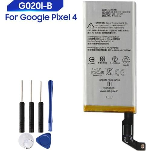 Original Replacement Battery For Google Pixel4 Pixel 4 G020I-B Genuine Battery 2800mAh