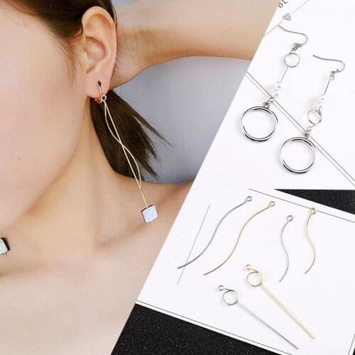 10pcs Wave Shape Pendant Charm for DIY Earring Jewelry Making Findings Metal Stud/Drop Earrings Accessories Handmade Wholesale