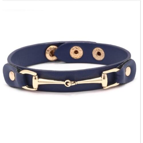 Leather Adjustable Bracelet Fashion Jewelry Silver Plated Multicolor Leather Cuff Bracelet For Women Men Gifts Souvenir