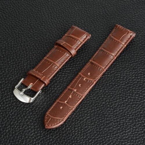 18mm Durable Brown Leather Watch Band Strap Alloy Buckle new 2019 hot sale SB0478