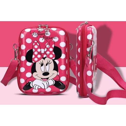 Disney Cartoon Micini Shoulder Bag Boys and Girls Cute Fashion Messenger Bag Childrens Mobile Phone Bag