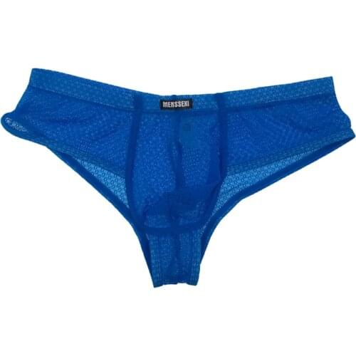 New Arrival Mens Low Waist Mesh Boxer Sexy Bulge Comfy Shorts Underpants Underwear Sexy Breathable Mens Panties Male Mesh Slips