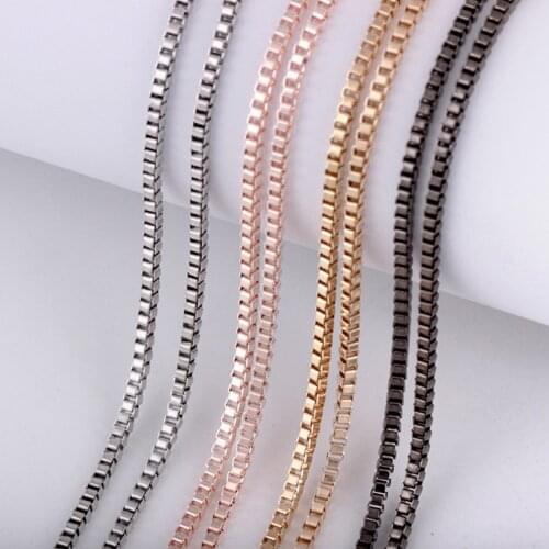 Unisex Necklaces Chains Fashion DIY Jewelry Accessories Charming Hiphop Box Chain Necklace Bijoux Femme 60mm