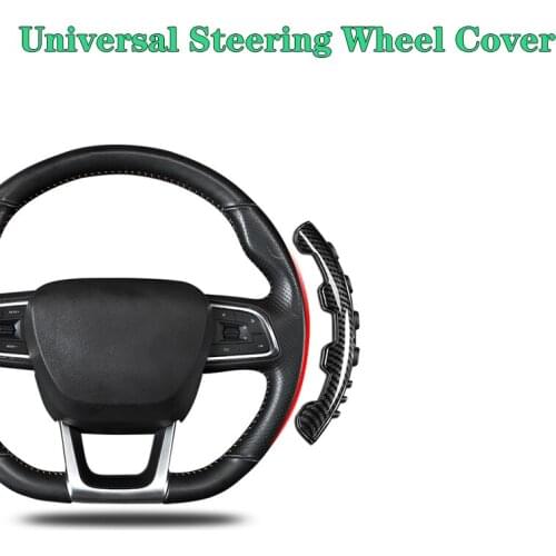 Universal Car Interior Steering Wheel Booster Cover Carbon Look Non-Slip Cover Car Modification Supplies
