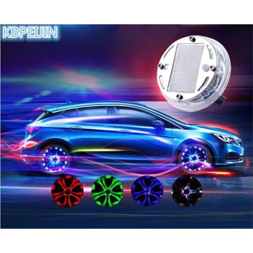 4 Modes 12 LED Waterproof Solar Led Flash Lamp Tyre Light Car Refitting accessories for Mitsubishi outlander 2016 lancer 10 9