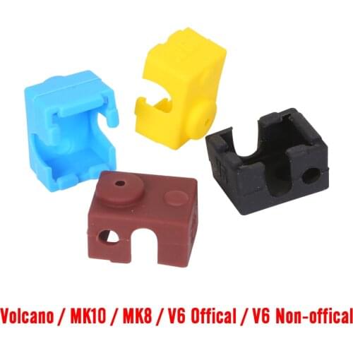 3D Printer V5/V6 volcano Protective Silicone Sock Insulation Cover Case for Heater Block MK8 / MK10 /MK9 Silicone sleeve Hot End