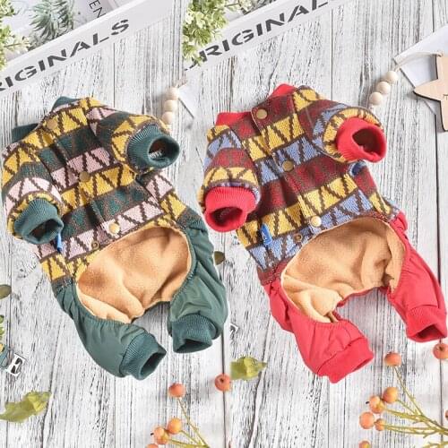 Winter Dog Pets Clothing Jumpsuit Thicken Warm Dog Clothes Coat Outfit Puppy Costume Garment Dropshipping Dog Apparel Outerwear
