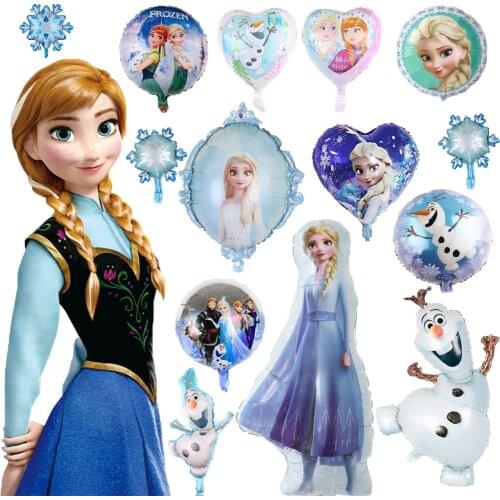 1pc Frozen Elsa Anna Princess Balloon Baby Shower Kids Birthday Party Decoration Double-sided balloon Aluminium Foil Balloons