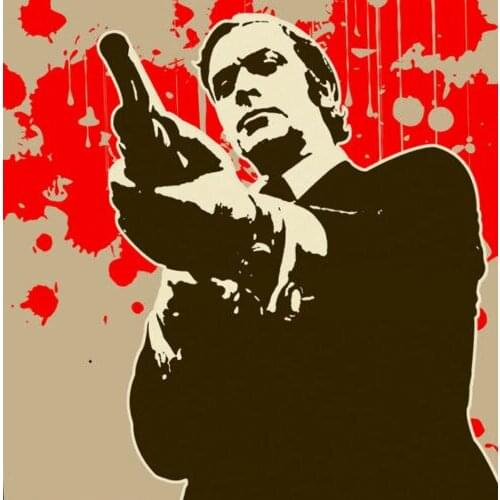 100%Handmade Get Carter Popart Oil Painting 28x28. Framing available. NOT a print or poster
