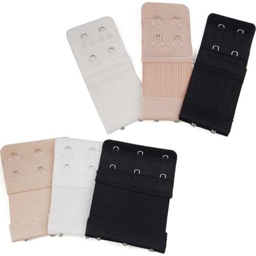 2 / 3 Hook Bra Extender For Womens Elastic Bra Extension Strap Hook Clip Expander Adjustable Belt Buckle Intimates 1 Pc