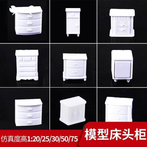 2pcs Doll House Bedside Table Dolls Mini Furniture Night Table 1:20 1:25 1:30 1:50 Scale Dollhouse Miniature