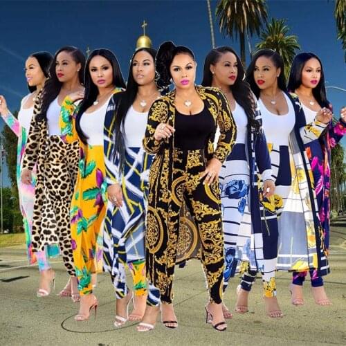 2 Piece New African Print Elastic Bazin Baggy Pants Rock Style Dashiki SLeeve Famous Suit For Women Coat And Leggings 2pcs/se