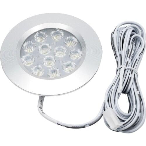 6X12V 3W LED Ceiling lights Car Dome Interior Lights Under Cabinet Lamps Camper Car RV LED Interior Light Cold White 6000k