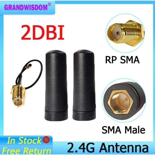 20pcs 2.4GHz Antenna Wifi 2dbi SMA Male Connector 2.4 ghz antena mini size antennas antenne wi fi 2.4G antenas router